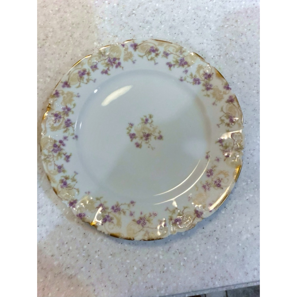 Limoges Lavender Porcelain Plates, Saucers, Cups, Bowls - Picture 6 of 16